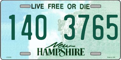 NH license plate 1403765