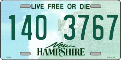 NH license plate 1403767