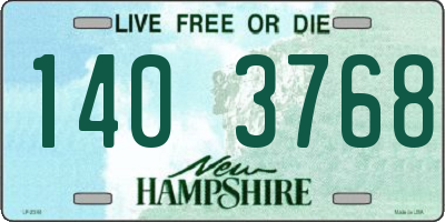 NH license plate 1403768
