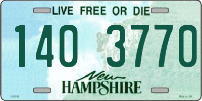 NH license plate 1403770