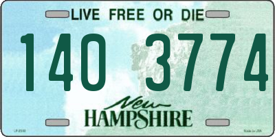 NH license plate 1403774