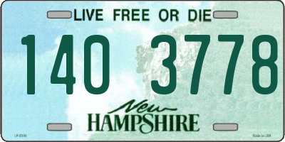NH license plate 1403778