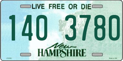 NH license plate 1403780
