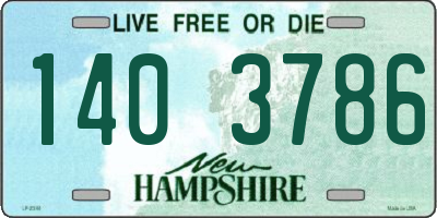 NH license plate 1403786