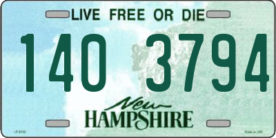 NH license plate 1403794