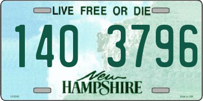 NH license plate 1403796