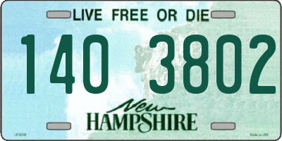 NH license plate 1403802