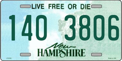 NH license plate 1403806