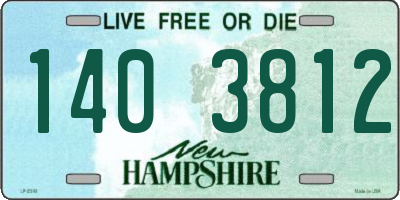 NH license plate 1403812