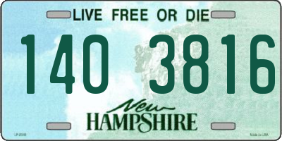 NH license plate 1403816
