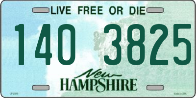 NH license plate 1403825