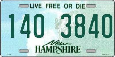 NH license plate 1403840