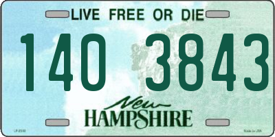 NH license plate 1403843