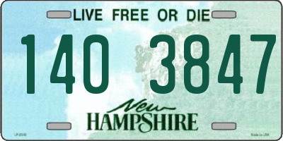 NH license plate 1403847