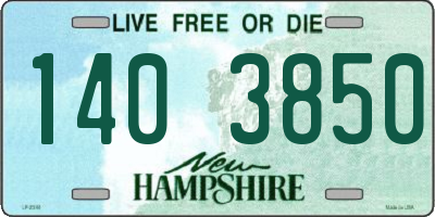 NH license plate 1403850