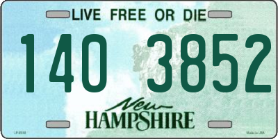NH license plate 1403852