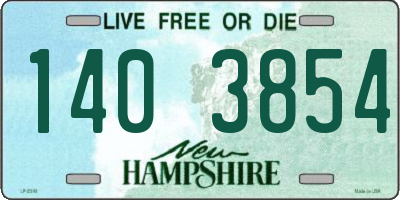 NH license plate 1403854