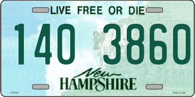 NH license plate 1403860