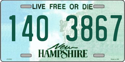 NH license plate 1403867