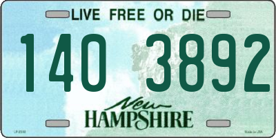 NH license plate 1403892