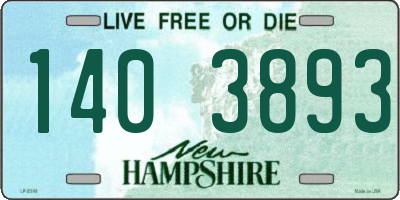 NH license plate 1403893