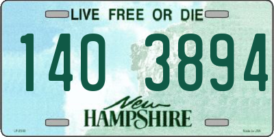 NH license plate 1403894