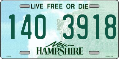 NH license plate 1403918