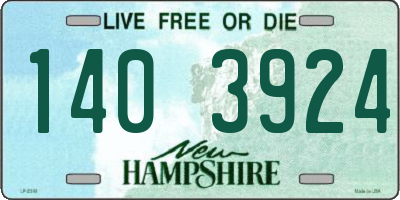 NH license plate 1403924