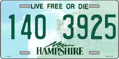 NH license plate 1403925