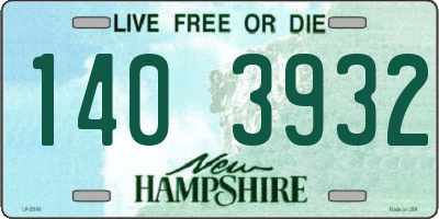 NH license plate 1403932