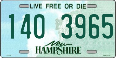 NH license plate 1403965