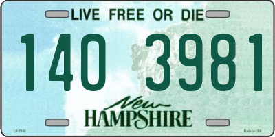 NH license plate 1403981