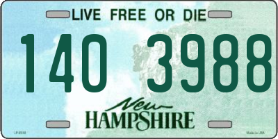 NH license plate 1403988