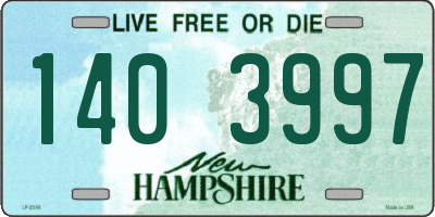 NH license plate 1403997