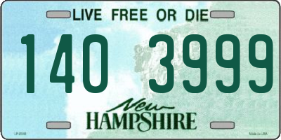 NH license plate 1403999