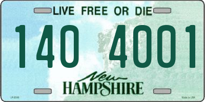 NH license plate 1404001