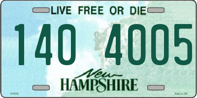 NH license plate 1404005