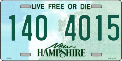 NH license plate 1404015