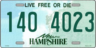 NH license plate 1404023