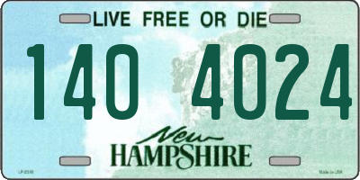 NH license plate 1404024