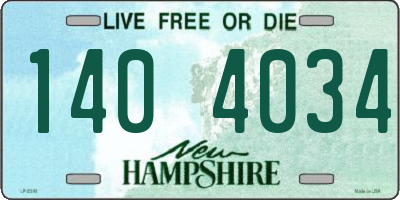 NH license plate 1404034