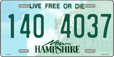 NH license plate 1404037