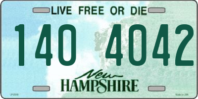 NH license plate 1404042