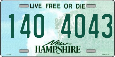 NH license plate 1404043