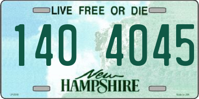 NH license plate 1404045