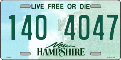 NH license plate 1404047