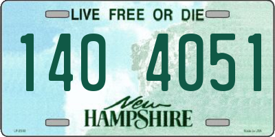 NH license plate 1404051