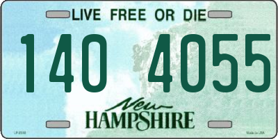 NH license plate 1404055