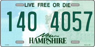 NH license plate 1404057