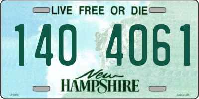NH license plate 1404061